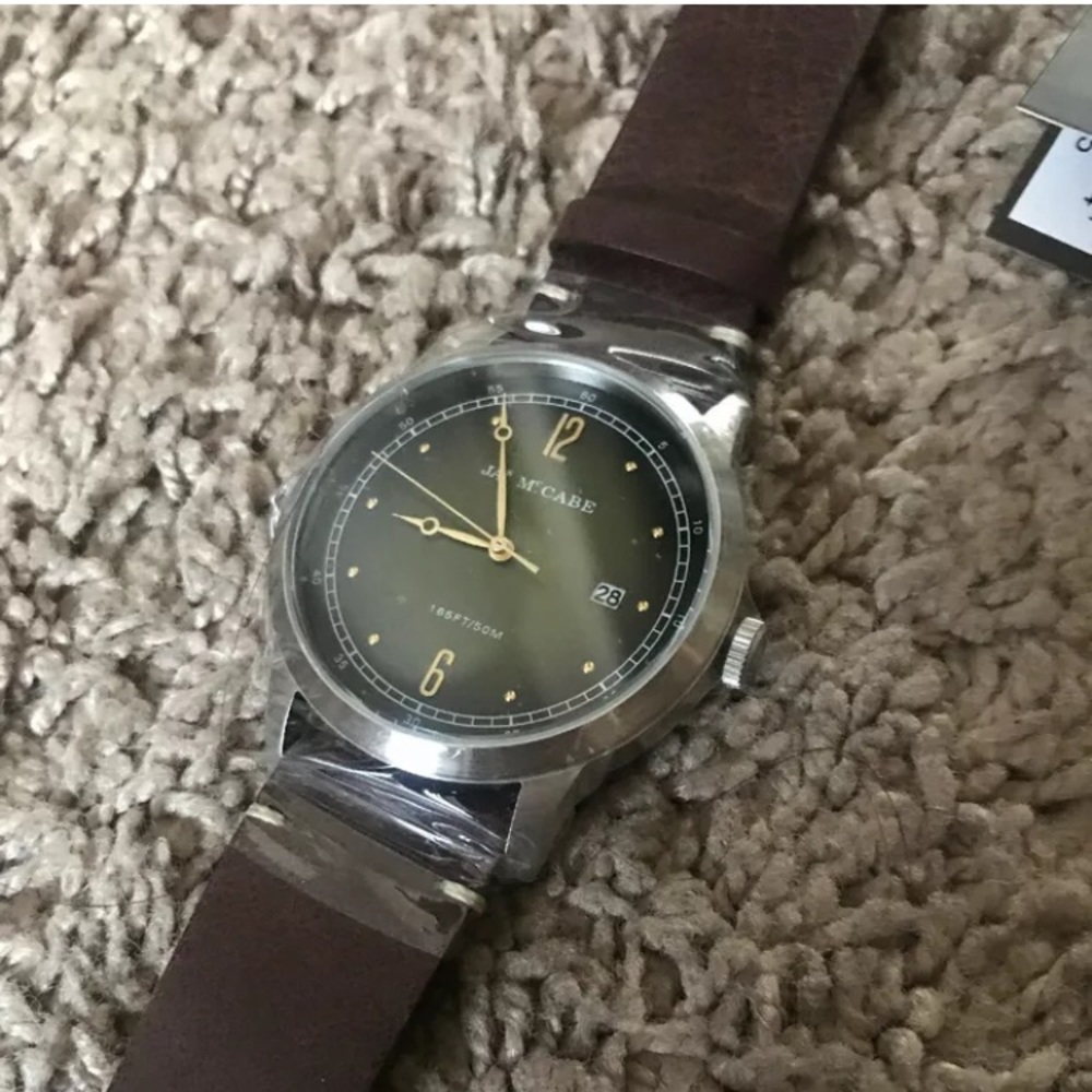 James McCabe Men’s Watch Brown Genuine Leather New - Picture 3 of 6